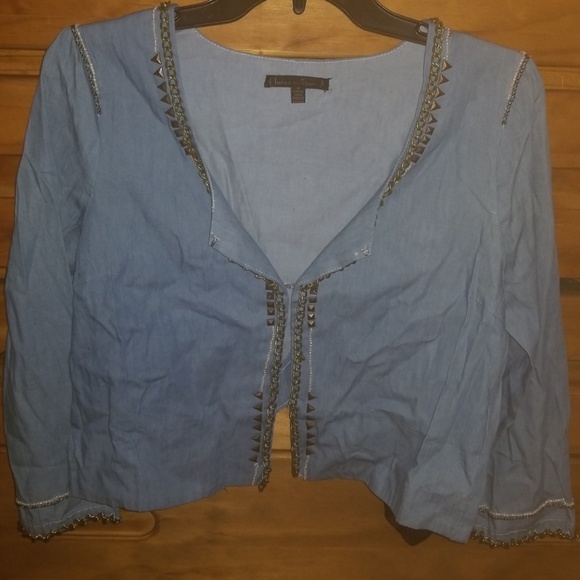 Lucca Couture Chain Stud & Bead Embellished Jacket - Picture 5 of 8